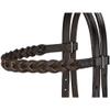 Tough 1 Royal King Braided Leather BB Headstall Dk Oil view 3