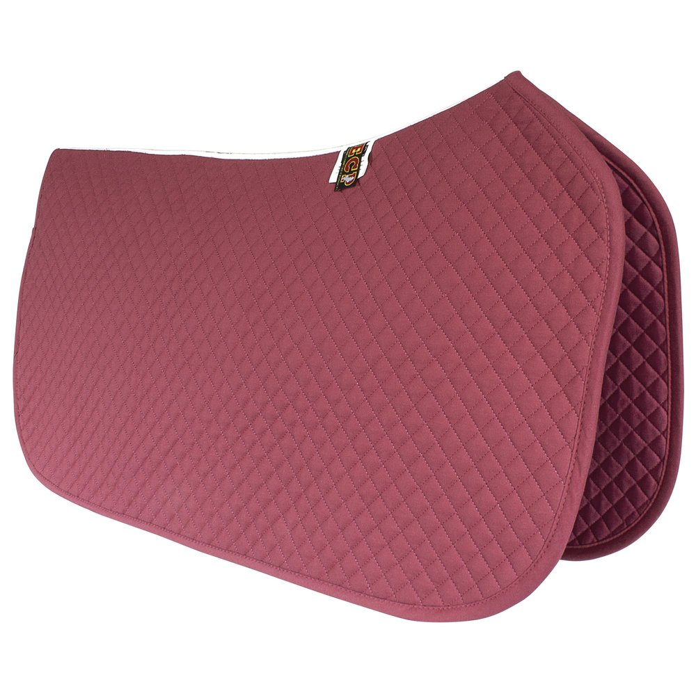 ECP Equine Comfort Products All Purpose Diamond Quilted Western Saddle Pad for Injury Prevention, Breathable, Hypoallergenic, Shock-Absorbing Cushion for Horse Comfort, Burgundy