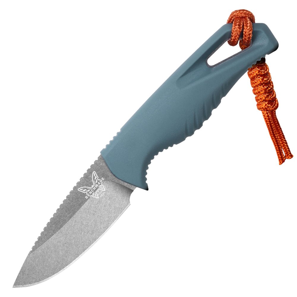 Benchmade - Intersect Outdoor Knife, Drop-Point Plain Edge, Depth Blue Santoprene Handle (18050)