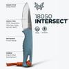 Benchmade - Intersect Outdoor Knife, Drop-Point Plain Edge, Depth Blue Santoprene Handle (18050) view 2