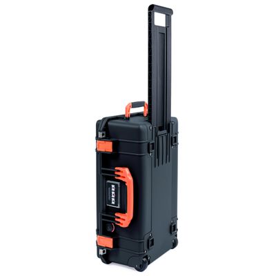 Pelican Air 1535 Carry-On Case by ColorCase - Black - Medium Size Waterproof Case - Orange Handles & Latches