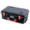 Pelican Air 1535 Carry-On Case by ColorCase - Black - Medium Size Waterproof Case - Orange Handles & Latches view 2