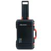 Pelican Air 1535 Carry-On Case by ColorCase - Black - Medium Size Waterproof Case - Orange Handles & Latches view 3
