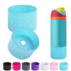 2PCS Silicone Water Bottle Boot for Owala 14/16oz 24oz 32oz 40oz,Anti-Slip Protective Sleeve Bottom Bumper Protector for FreeSip, Twist, and Flip Water Bottles (Clear Glitter Blue, 24oz) view 1