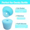 2PCS Silicone Water Bottle Boot for Owala 14/16oz 24oz 32oz 40oz,Anti-Slip Protective Sleeve Bottom Bumper Protector for FreeSip, Twist, and Flip Water Bottles (Clear Glitter Blue, 24oz) view 3
