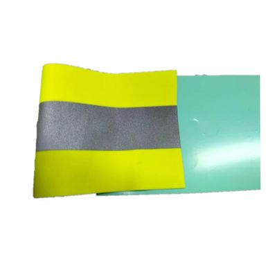 budgetfrc BUDGET FRC 2"" HI-VIS REFLECTIVE FLAME RETARDENT HEAT TRANSFER WARNING TAPE YELLOW SILVER YELLOW 5 YARD, Green&silver
