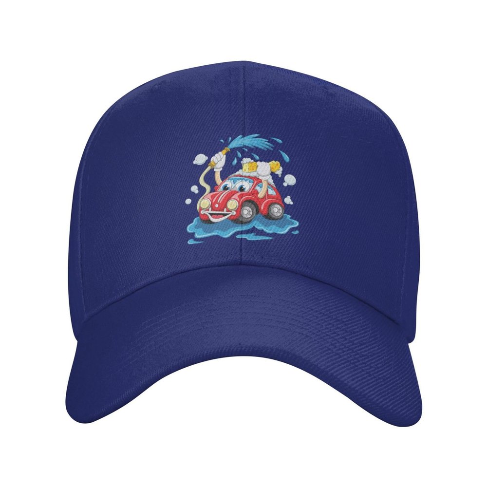 BASTU Cartoon Car Washing with Water Pipe and Sponge Baseball Cap for Men Women Dad Hat Classic Adjustable Golf Hats Blue