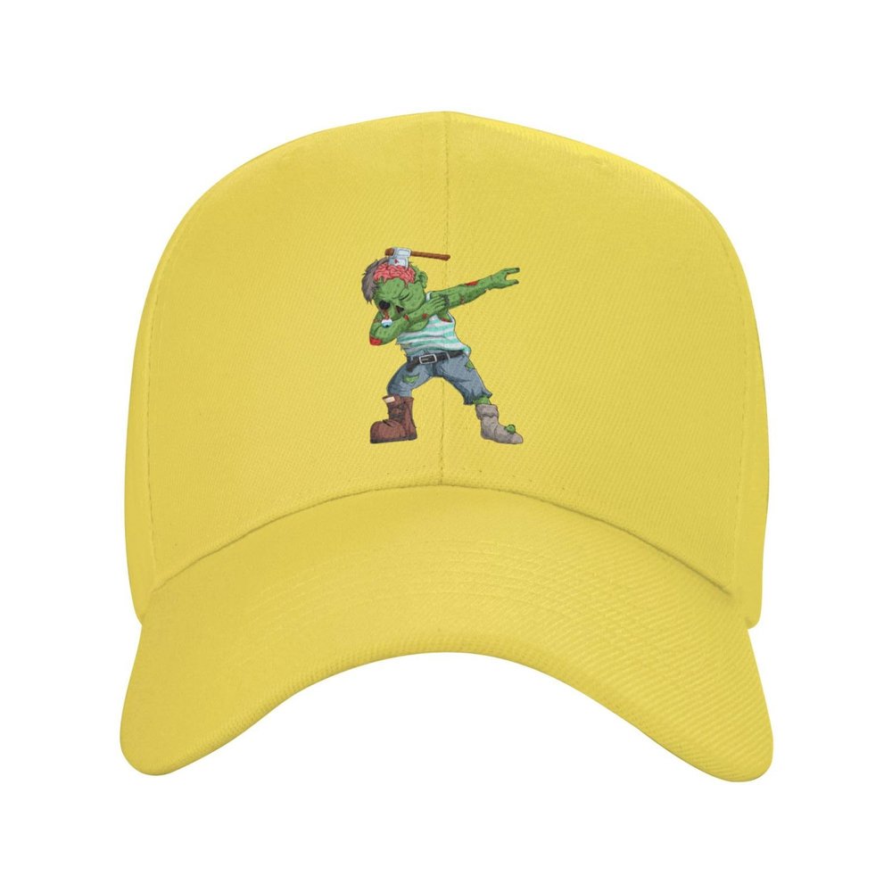 BASTU The Zombie Does A Tap Dance with A Machete in His Head Baseball Cap for Men Women Dad Hat Classic Adjustable Golf Hats Yellow