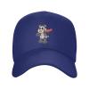 BASTU Teddy Bear Wearing A Field Hockey Mask Baseball Cap for Men Women Dad Hat Classic Adjustable Golf Hats Blue view 1