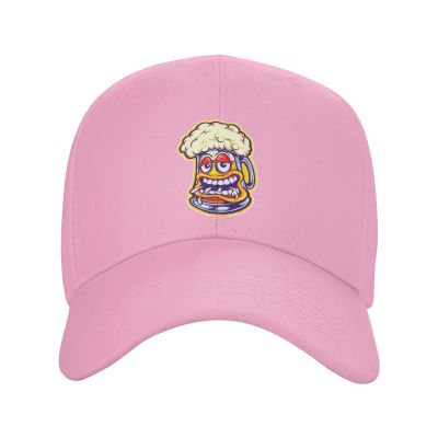 BASTU Cute Foamy Beer Glass Baseball Cap for Men Women Dad Hat Classic Adjustable Golf Hats Pink
