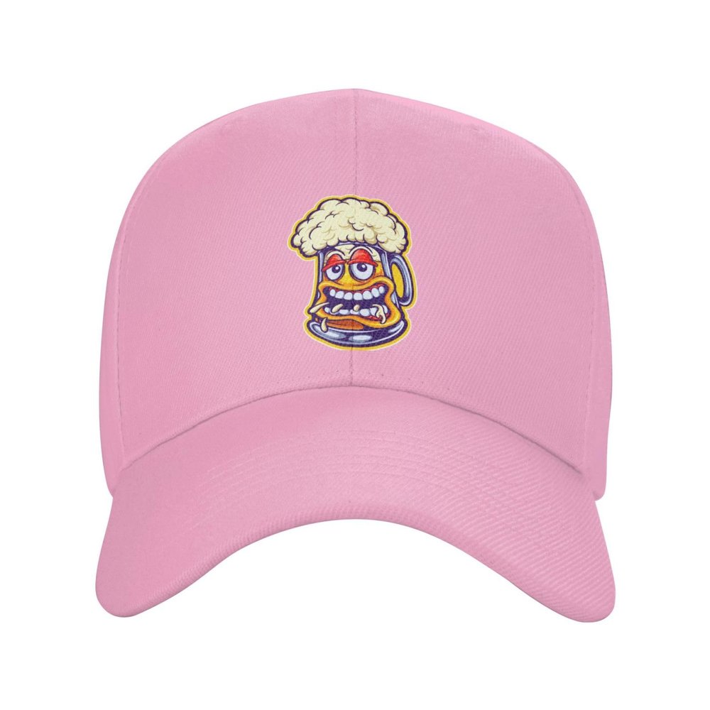 BASTU Cute Foamy Beer Glass Baseball Cap for Men Women Dad Hat Classic Adjustable Golf Hats Pink