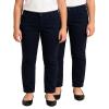 dELiA*s Girls School Uniform Pants - 2 Pack Stretch Twill Basic Khaki Pants Jeggings and Flare Uniform Pants for Girls (4-16), Size 10, Navy Basic view 1
