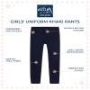 dELiA*s Girls School Uniform Pants - 2 Pack Stretch Twill Basic Khaki Pants Jeggings and Flare Uniform Pants for Girls (4-16), Size 10, Navy Basic view 2