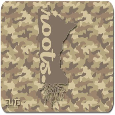 Minnesota Roots Gun Cleaning Mat | Classic Dessert Camo Design | State Pride | Tan & Brown Camouflage | Made in The USA | Size 12x22 inches