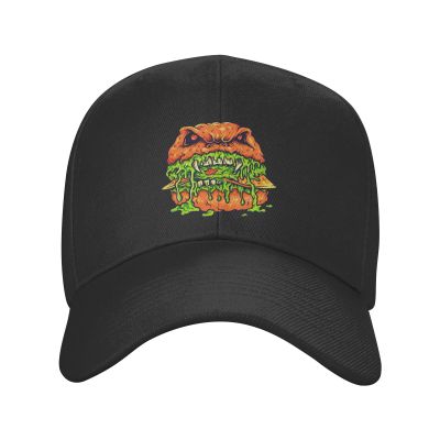 BASTU Melting Zombie Burger Baseball Cap for Men Women Dad Hat Classic Adjustable Golf Hats Black
