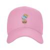 BASTU Fast Food Cute Burger and Fries Baseball Cap for Men Women Dad Hat Classic Adjustable Golf Hats Pink view 1