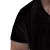 Gsywaipei Men Round Neck Thin Shirts Loose Solid Muscle Classic T-Shirt Crewneck Cotton Male Short Sleeved (Medium,Black) view 3