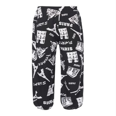 Freebily Kids Girls Elastic Waist Bohemian Harem Pants Summer Beach Hippie Trousers Yoga Dance Pilates Bloomers Activewear Type FD 4-5 Years