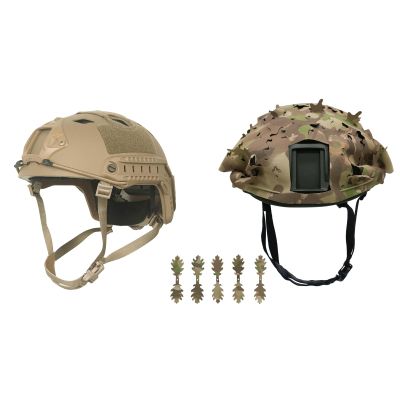 LOOGU Fast BJ Base Jump Tactical Helmet for Airsoft with 12-in-1 Headwear and Helmet Cover