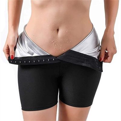 Sauna Jogging Pants Sports Pants Women's Sauna Pants Shorts High Waist Training Pants Sweat Pants Waist Trainer Slimming Fitness Sauna Suit For Fitness Sports Gym Yoga Sauna Suits ( Color : Three-Divi