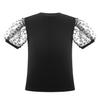 Alvivi Baby Girls Short Puff Dots Sleeve Tee Tops Pure Color Round Neck Ribbed Girls' Tees Travel Picnic Holiday Black 2-3 Years view 1