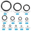 PATIKIL Fishing Rod Repair Kit 0.13-1.18in, 24Pcs 12 Size Ceramic Guides Ring Replacements Fishing Pole Eyelet Repair for Saltwater Freshwater, Black view 2