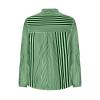 2024 Women's Striped Casual Button Down Shirts Rolled Long Sleeve V Neck Summer Tops Office Work Blouses Pocket view 3