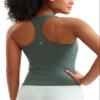 CRZ YOGA Butterluxe Racerback Tank Tops for Women - Yoga Workout Casual Gym Athletic Camisole Tight Sleeveless Shirts Dark Forest Green XX-Small view 1