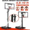 Basketball Hoop Outdoor with 44 Inch Shatterproof Backboard, Portable Basketball Goal System 4.8-10ft Height Adjustable for Kids, Youth, Adults, Backyard/Driveway/Indoor view 2