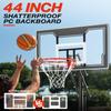 Basketball Hoop Outdoor with 44 Inch Shatterproof Backboard, Portable Basketball Goal System 4.8-10ft Height Adjustable for Kids, Youth, Adults, Backyard/Driveway/Indoor view 3