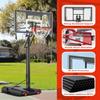 Basketball Hoop Outdoor with 44 Inch Shatterproof Backboard, Portable Basketball Goal System 4.8-10ft Height Adjustable for Kids, Youth, Adults, Backyard/Driveway/Indoor view 4