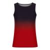 Generic Men Spring and Summer Sports Sleeveless Top Gradient Color Tanks Top Fitness Tight Fitting Muscle Vest Mens Camisole Shirts Red, 6X-Large view 2