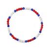 HSWYFCJY Baseball Beaded Chain Necklace for Men Women, Rhinestone Discoball Drip Accessories White Bright Red and Dark Blue Baseball Necklaces Gifts for Men Inspired Softball Jewelry Gifts 22IN view 1