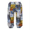 Freebily Kids Girls Elastic Waist Bohemian Harem Pants Summer Beach Hippie Trousers Yoga Dance Pilates Bloomers Activewear Type GC 7-8 Years view 2