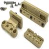 AWETHE Tactical Riser Scope Mount for Fiber Optic Sight, with Adapter Plate and Offset Optic Base Set Compatible with RMR/T2 Red Dot Sight, Tan (Fiber Optic Scope Mount & Offset Mount) view 3