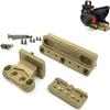 AWETHE Tactical Riser Scope Mount for Fiber Optic Sight, with Adapter Plate and Offset Optic Base Set Compatible with RMR/T2 Red Dot Sight, Tan (Fiber Optic Scope Mount & Offset Mount) view 4
