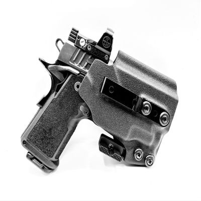 Generic Model 1 Holster for Staccato CS 2024 Model Year and Up - TLR7Sub Holster, IWB, AIWB, Light Bearing Right & Left Hand (Carbon OD Green W/MAG Carrier - Right Hand)