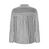 2024 Women's Striped Casual Button Down Shirts Rolled Long Sleeve V Neck Summer Tops Office Work Blouses Pocket view 4