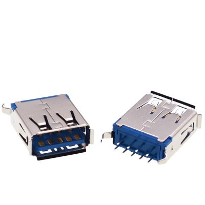 100PCS USB 3.0 Type A Connector Socket High Speed Data Transmission 9 PIN USB 3.0 Jack Female 180 Degree Vertical AF Type USB