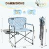 Busy Bee Kids Camping Chair with Foldable Side Table, Lightweight, Flat Folding, Compact and Portable, Perfect Kid Beach Chairs, Supports 150 Lbs. view 3