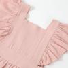 AIMAOMI Toddler Dress Ruffle Sleeveless Button Dress for Little Girls Summer Beach Casual Sundress (Pink, 4-5 Years) view 2