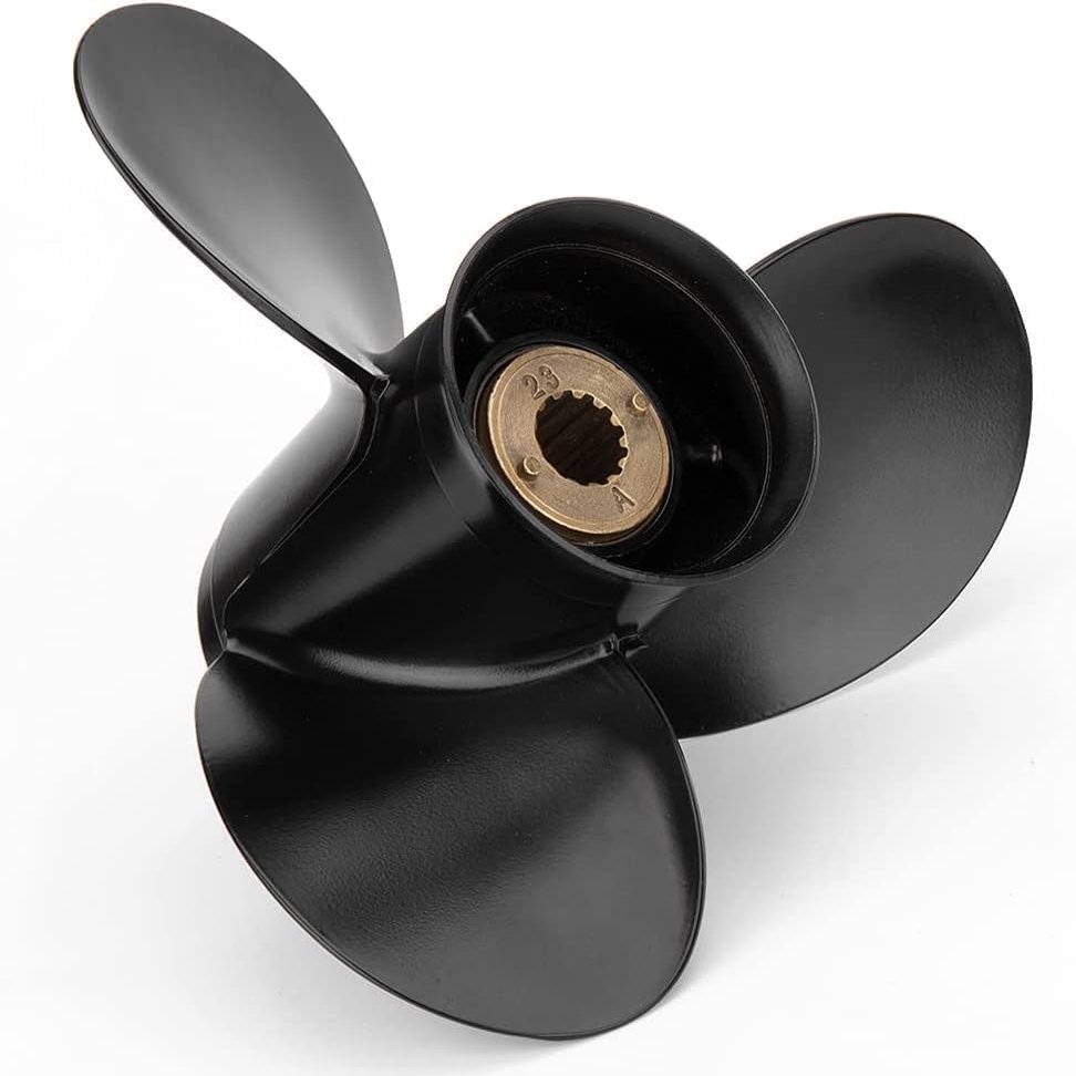 Qiclear Upgrade OEM 13 Spline Tooth Aluminum Outboard Boat Propeller for Mercury Motos 30/35/40/45/50/55/60/70HP, Rh (11 1/8 x13)