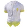 ZYXTIM Men's Casual Shirts Short Sleeve Button Down Shirts Fashion Textured Summer Beach Shirt(Yellow,Medium) view 3