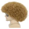 yuehong Short Light Brown Curly Fluffy Disco 70s80s Afro Wig Fancy Funny Soft Breathable Heat Resistant Synthetic Fibers Wig Daily Party Costume for Unisex view 3