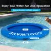 COOLWAVE Inflatable Water Hammock Floating Dock, Inflatable Raft for Family and Friends, Round Floating Ring for Parties, Water Float with Cup Holders for Pool and Lake, Fits Multiple People(8BDB) view 3