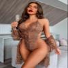 Avidlove Women's V Neck Lace Kimono Robe Babydoll Lingerie Mesh Nightgown Lace Bodysuit Deep V Teddy Babydoll view 4