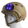 QIRUIMY Tactical Helmet IR Strobe Light, Identification Light with Optional 4 Modes, Survival Signal for Outdoor Sports (Black Base-Blue) view 3