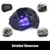 QIRUIMY Tactical Helmet IR Strobe Light, Identification Light with Optional 4 Modes, Survival Signal for Outdoor Sports (Black Base-Blue) view 4