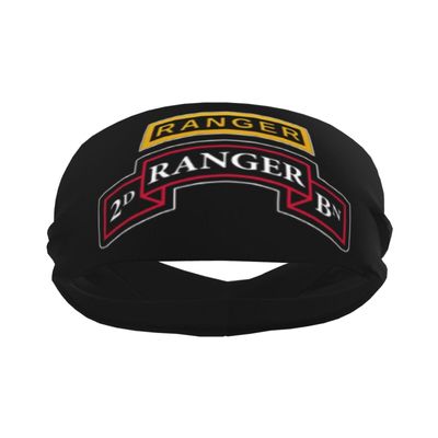 Piguncle Us 2nd Ranger Battalion Patch with Ranger Tab Sports Sweatband Defense Zone: Premium Quality Headbands for Active Lifestyles
