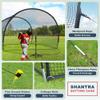 SHANTRA Batting Cage with Frame and Net, 13ft & 22ft Baseball Batting Cage for Backyard, Baseball & Softball Hitting Cage Netting for Outdoor Hitting & Pitching Practice,13139ft view 3